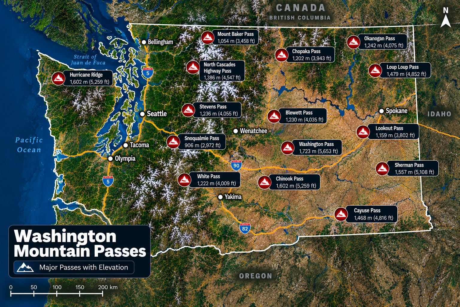Washington (Cascades) Map